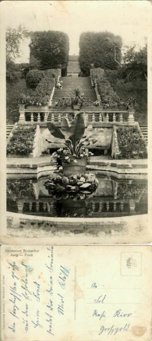 Sanatorium Brukenthal Avrig - Freck, carte poștală circulată Apoldu de Sus