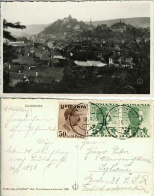 Sighișoara, carte poștală, 1936