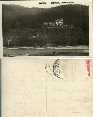 Bușteni, Castelul Cantacuzino, carte poștală circulată Sibiu