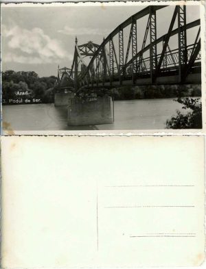 Arad, Podul de fier, carte poștală