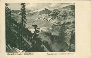 Siebenbürgische Karpathen, Negoigebiet, Valea Sărăți-Abschluss, levelező-lap/carte poștală, 1917