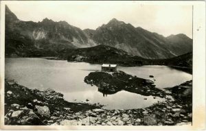 Lacul Bâlii și Casa de Piatră/Buleasee mit Steinhütte 2043 m, SCat Secția Sibiu/SKV Sektion Hermannstadt, carte poștală, 1936