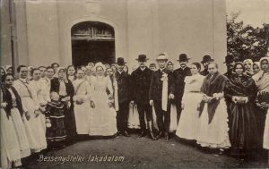 Bessenyótelki lakodalom levelező-lap