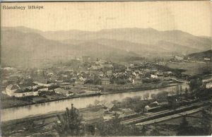 Rózsahegy látképe, képeslap/Ružomberok, pohľadnica, 1910