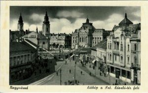 Nagyvárad, Látkép a Szt László-tér felé, carte poștală, Oradea