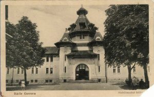 Băile Govora, Stabilimentul băilor, Editura Anastasiu și Petrescu, 1938, ștampilă cenzură Vâlcea, carte poștală