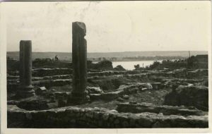Turnu Severin, Vedere din Castrul Roman Drubeta, carte poștală circulată Oradea, 1936