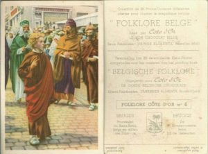 Folklore belge, Editié par Côte d’Or, Le bon chocolat belge, Folklore Côte d’Or No 4, Bruges, Procession du Saint-Sang. Jésus au milieu des Docteurs - reclamă ciocolată