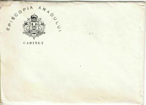 Plic cu antet Episcopia Aradului - Cabinet