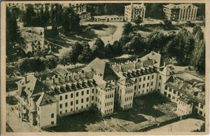 Slănic Moldova - Sanatoriul balnear, carte poștală circulată Satu Mare, RPR