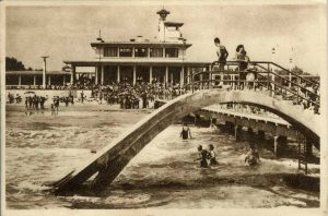 Mamaia - Toboganul, carte poștală circulată Deva, RPR