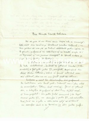 Constantin Turcu, scrisoare olografă către preot Constantin Bobulescu, 1946