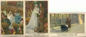 Reine Astrid, troixième série, 24 sujets différents, Editié et offert par Côte d’Or, Le bon chocolat belge, set complet - reclamă ciocolată