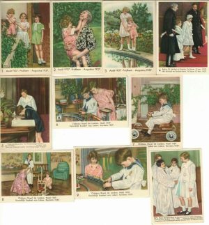 Nos enfants royaux, troisième série, 10 sujets différents, Editié et offert par Côte d’Or, Le bon chocolat belge, set complet - reclamă ciocolată