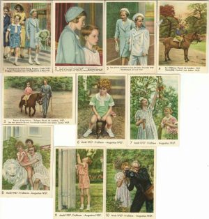 Nos enfants royaux, deuxième série, 10 sujets différents, Editié et offert par Côte d’Or, Le bon chocolat belge, set complet - reclamă ciocolată
