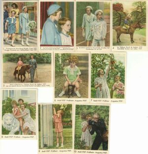Nos enfants royaux, deuxième série, 10 sujets différents, Editié et offert par Côte d’Or, Le bon chocolat belge, set complet - reclamă ciocolată