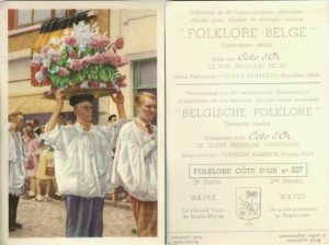 Folklore belge, Editié par Côte d’Or, Le bon chocolat belge, Folklore Côte d’Or No 237, Deuxième série, Wavre, Le "Grand Tour" de Basse-Wavre - reclamă ciocolată
