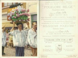 Folklore belge, Editié par Côte d’Or, Le bon chocolat belge, Folklore Côte d’Or No 237, Deuxième série, Wavre, Le "Grand Tour" de Basse-Wavre - reclamă ciocolată