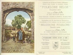 Folklore belge, Editié par Côte d’Or, Le bon chocolat belge, Folklore Côte d’Or No 141, Deuxième série, Ardennes Belges, Le herdier communal - reclamă ciocolată