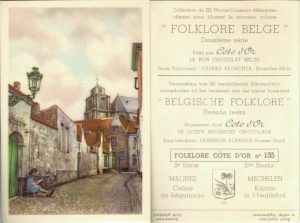 Folklore belge, Editié par Côte d’Or, Le bon chocolat belge, Folklore Côte d’Or No 135, Deuxième série, Malines, Calme du Béguinage - reclamă ciocolată