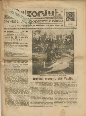 Orizontul, revistă enciclopedică ilustrată, 31/1924