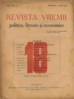 Revista vremii politice, literare și economice, 18/1922