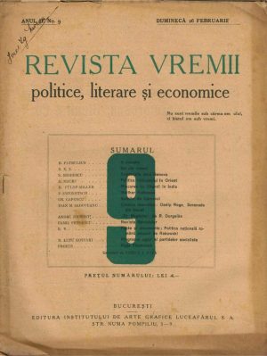 Revista vremii politice, literare și economice, 9/1922