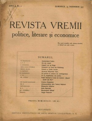 Revista vremii politice, literare și economice, 2/1921