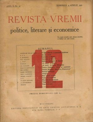 Revista vremii politice, literare și economice, 12/1922