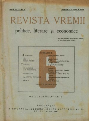 Revista vremii politice, literare și economice, 6/1923