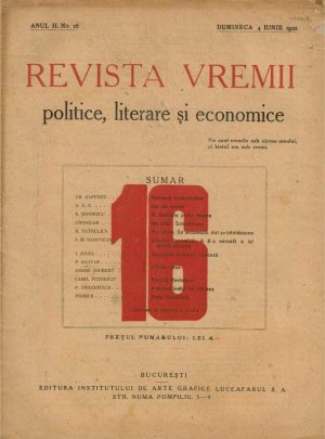 Revista vremii politice, literare și economice, 16/1922
