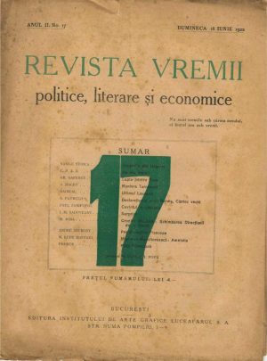Revista vremii politice, literare și economice, 17/1922
