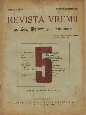Revista vremii politice, literare și economice, 5/1923