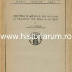 Originea românilor din Balcani și Vlahiile din Tesalia și Epir de Ioan Nistor, 1944, cu semnătura olografă a lui Dumitru Protase