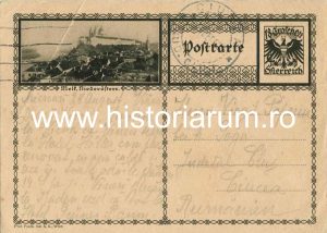 Carte poștală expediată pe adresa castelului din Ciucea al lui Octavian Goga, destinatat fiind prietenul lui apropiat, Virgil Popescu-Râmniceanu