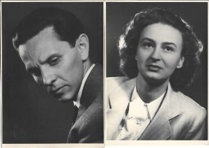 Mircea Basarab și soția sa Sorana, născută Franc, studio Dumitriu, București, 1950, lot de 2 fotografii