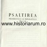 Pagina de titlu Psaltirea Proorocului și Împăratului David