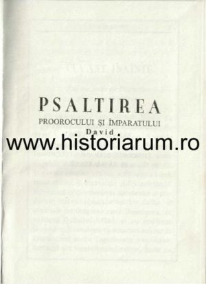 Pagina de titlu Psaltirea Proorocului și Împăratului David