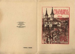 Copertă originală de epocă - Calendarul dela Nicula 1945, Cluj, perioada ocupației maghiare, provenită dintr-un stoc tipografic neutilizat