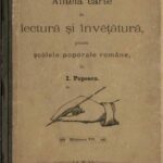 carte veche Ânteia carte de lectură și învețătură pentru șcólele poporale române de I Popescu, 1888, Sibiu, abecedar, Anticariat Historiarum