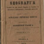 manual vechi, carte veche, Geografi'a tierilor de sub coron'a Ungariei in legatura cu liniamintele fundamentali a geografiei universali pentru folosulu scóleloru poporale romane intogmita de Demetriu Varn'a v-protopopu surogatu si profesoru diriginte la Scóla principala normala din Lapusiu Ungurescu, Gherl'a cu literele tipografiei diecesane, 1871, Anticariat Historiarum