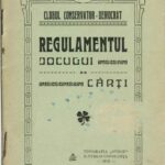 carte veche, Regulamentul jocului de cărți Clubul Conservator Democrat 1913 Constanța, Anticariat Historiarum