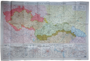 Sudetenland und die neugestaltete Tschecho-Slowakei, fără an (cca 1939), publicată de Freytag & Berndt, Austria