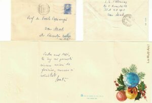 Ion G Pălincaș, primar al orașului Arad între 1944-1949, felicitare scrisă olograf către profesorul Vasile Popeangă, Arad, 1980