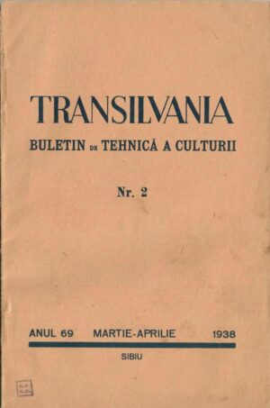 Transilvania, buletin de tehnică a culturii, 2/1938, Sibiu