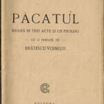 Păcatul de Lucreția Petrescu, dramă în trei acte și un prolog cu o prefață de Brătescu-Voinești, carte veche, Anticariat Historiarum
