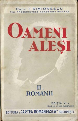 carte veche, Oameni aleși I Simionescu 1944, Anticariat Historiarum
