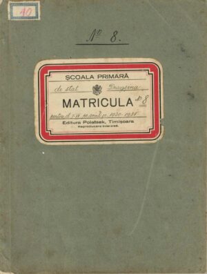 Matricula școlară, Școala primară de stat Dragșina, județul Timiș-Torontal, pe anul școlar 1930-1931