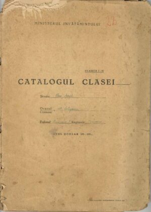 Catalogul clasei III, Școala elementară maghiară Dragșina, raionul Timișoara, anul școlar 1955/1956