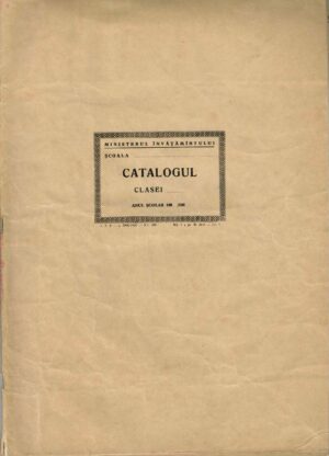 Catalog școlar, anii 1960, România